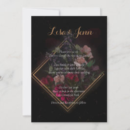 Invitaciones de Moody Dark Boquet Wedding
