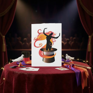 Invitaciones de mujer bailando en un sombrero de c