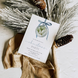 Invitaciones de Navidad Azules