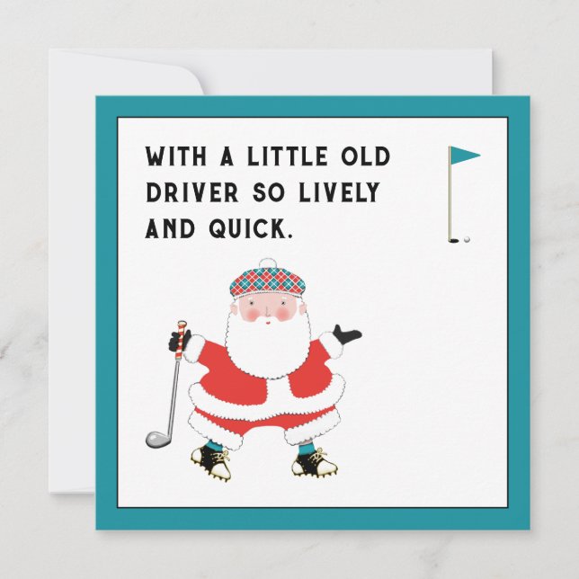 Invitaciones de Navidad de Golf (Anverso)