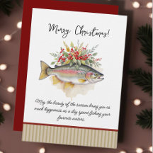 Invitaciones de Navidad de Pesca
