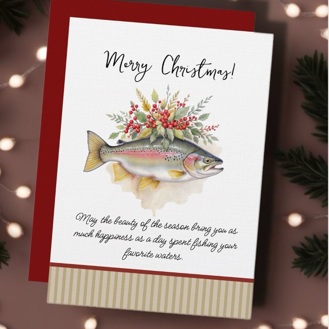 Invitaciones de Navidad de Pesca (Celebrate the holiday season with our Fishing-Themed Christmas Cards collection! )