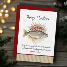 Invitaciones de Navidad de Pesca