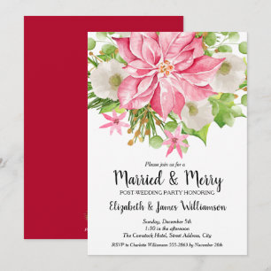 Invitaciones de Navidad después de la boda Casados