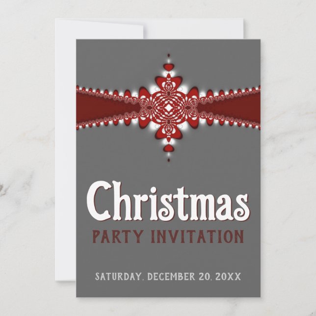 Invitaciones de Navidad elegantes para oficina de  (Anverso)