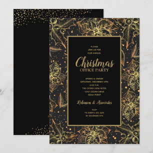 Invitaciones de Navidad Florales de Poinsettias Do