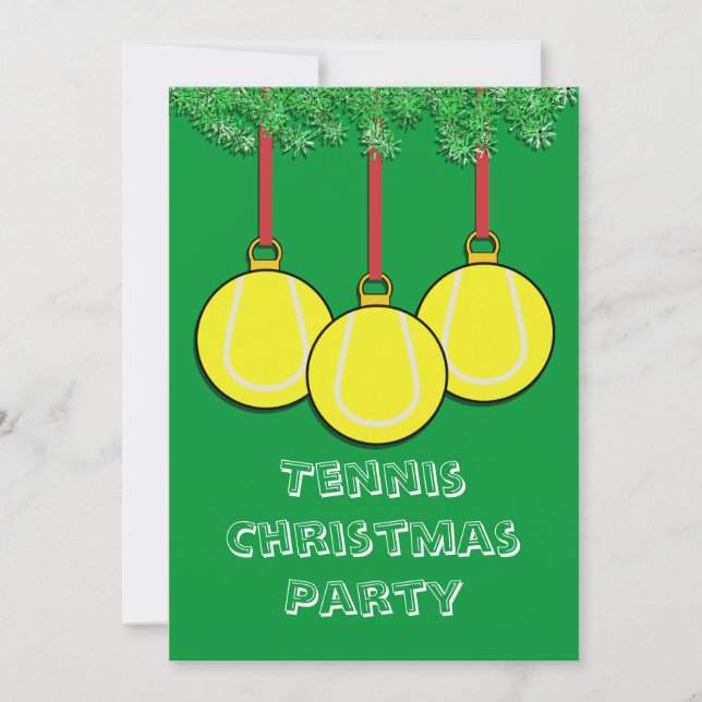 Invitaciones de Navidades al tenis (Anverso)