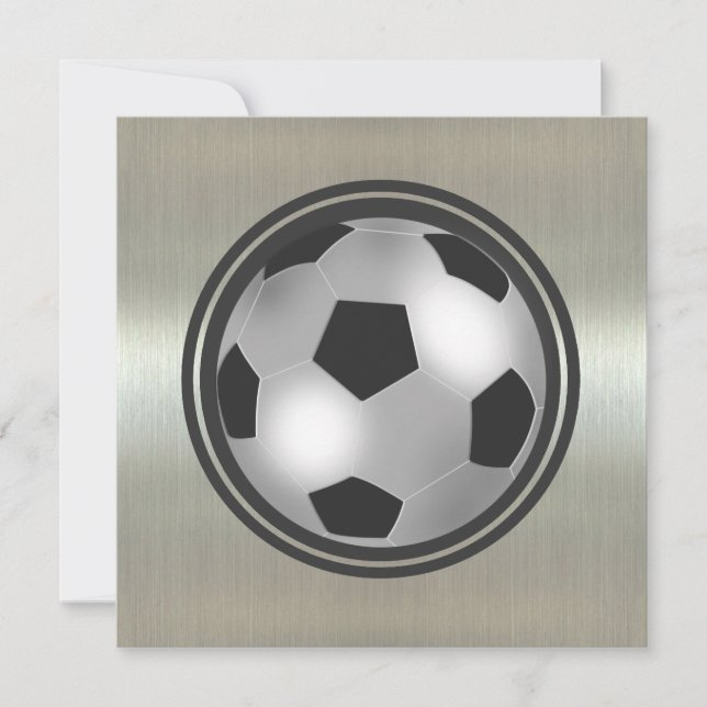 Invitaciones de negro y plata a equipo de fútbol (Anverso)