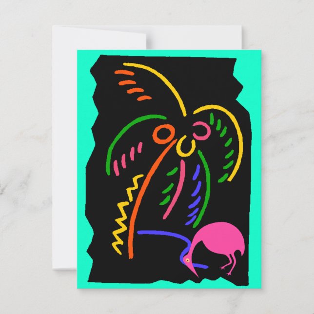 INVITACIONES DE NEÓN RETRAS DEL FIESTA DE LA PALMA (Anverso)