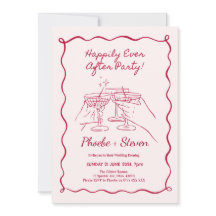 Invitaciones de Noche de Boda Fiesta Felices para