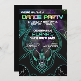 Invitaciones de Nova Dragon Glow Party