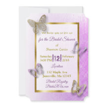 Invitaciones de novias de Lavanda y Mariposa de Or