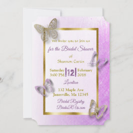 Invitaciones de novias de Lavanda y Mariposa de Or