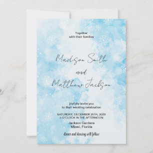 Invitaciones de nubes de nieves azules