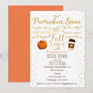 Invitaciones de Otoño con Especias de Calabaza y T