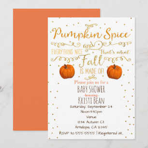 Invitaciones de Otoño con Especias de Calabaza y T