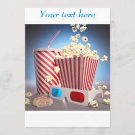 Invitaciones de palomitas de cine