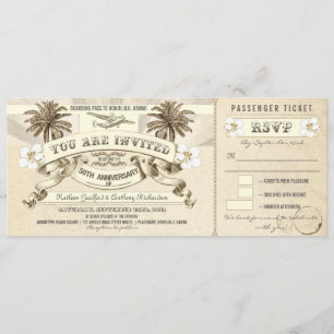 invitaciones de pases de abordar para el 50 aniver