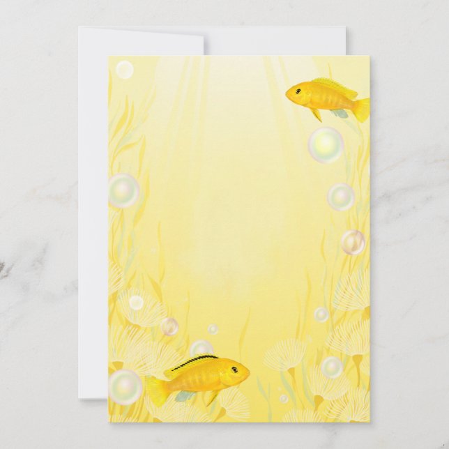 Invitaciones de peces del acuario de Mbuna Cichlid (Anverso)