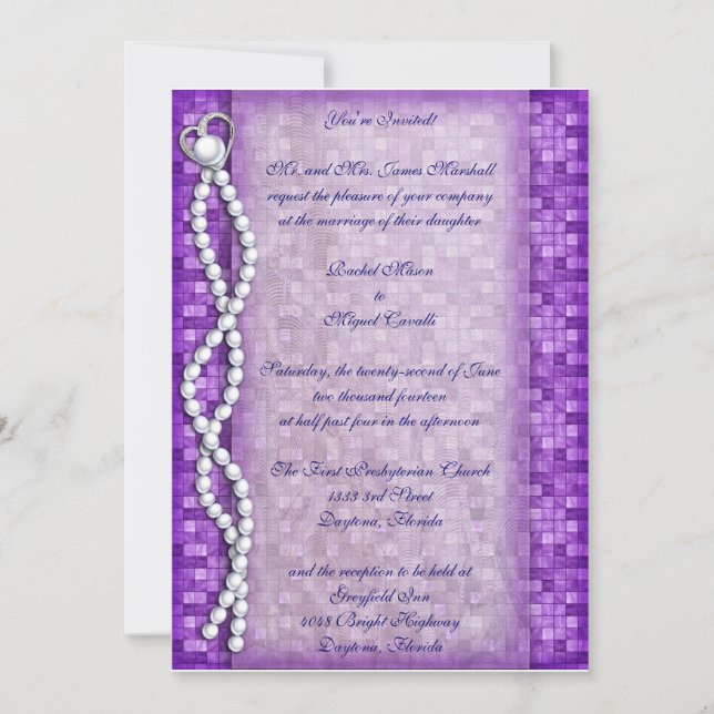 Invitaciones de Perla Púrpura (Anverso)