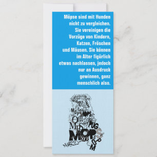 Invitaciones de Perro Pug