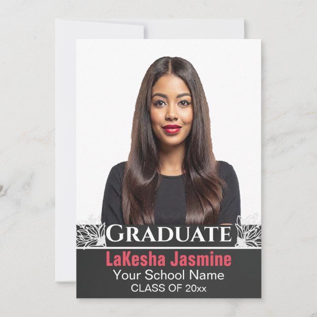 Invitaciones de personalizado a graduación afroame (Anverso)