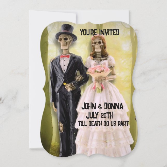 INVITACIONES DE PERSONALIZADO DE LA PAREJA DE BODA (Anverso)