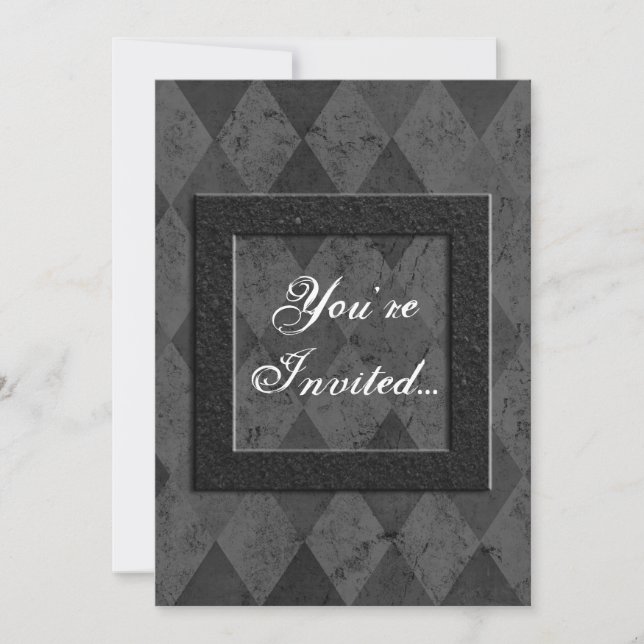 Invitaciones de Personalizado negro argla (Anverso)