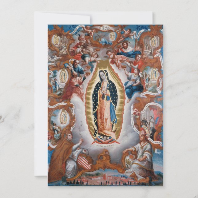 Invitaciones de personalizados de arte "Virgen de  (Anverso)