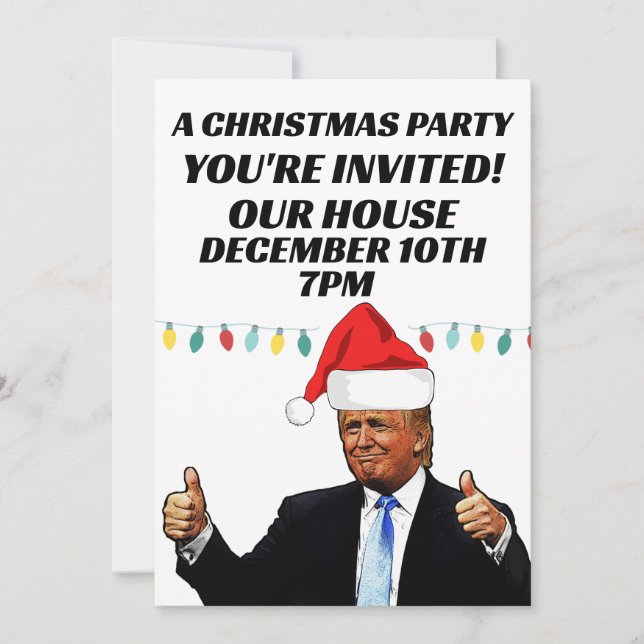 INVITACIONES DE PERSONALIZADOS FIESTAS DE TRUMP NA (Anverso)