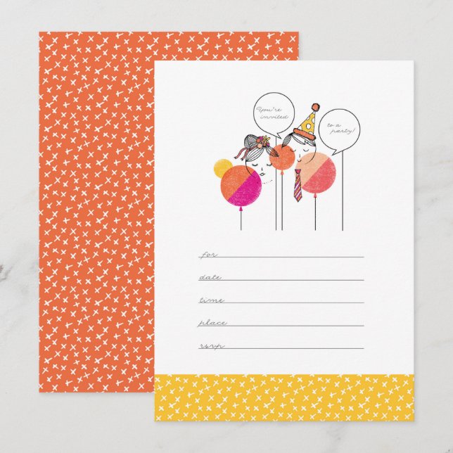 Invitaciones de personas Fiestas de 4,5" x 6,25" (Anverso / Reverso)