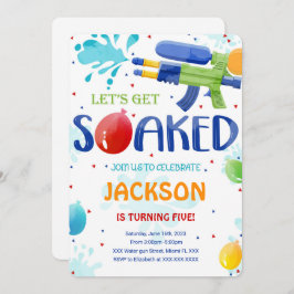 Invitaciones de pistola de agua