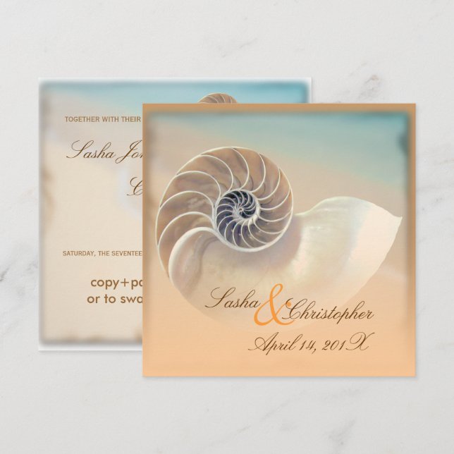 INVITACIONES DE PixDezines NAUTILUS (Anverso / Reverso)