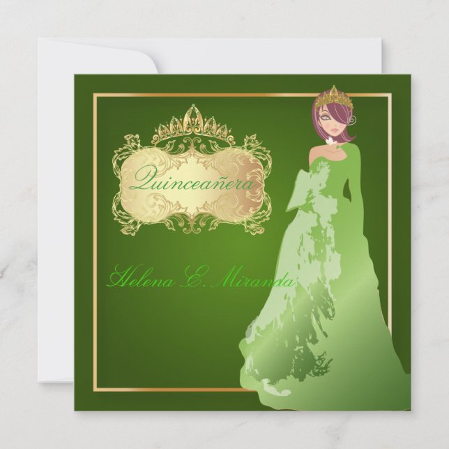 Invitaciones de PixDezines Quinceañera (Anverso)