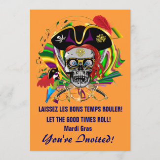 Invitaciones de plantilla Mardi Gras