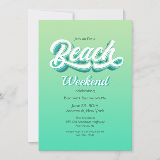 Invitaciones de Playa (Anverso)