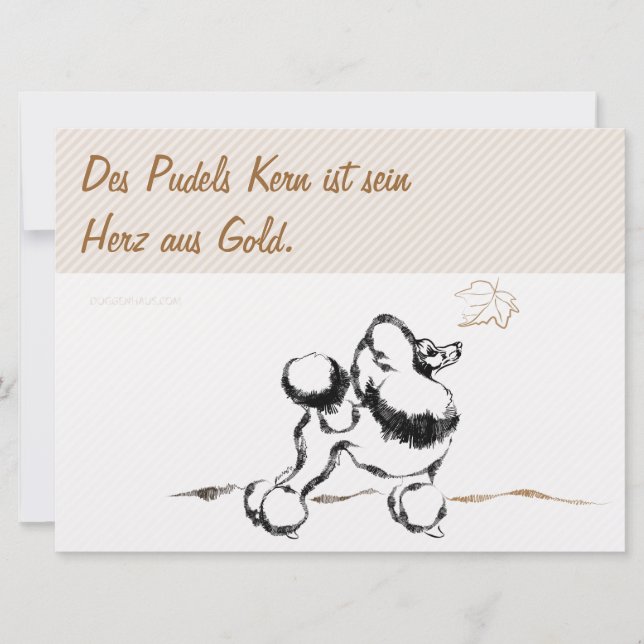 Invitaciones de Poodle (Anverso)