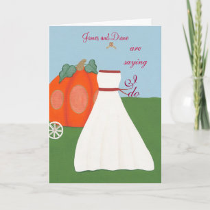 Invitaciones de portaje de calabaza de bodas para 