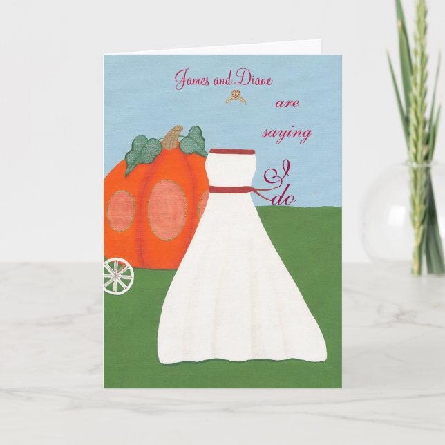 Invitaciones de portaje de calabaza de bodas para  (Anverso)
