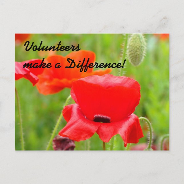 Invitaciones de postales para eventos de voluntari (Anverso)