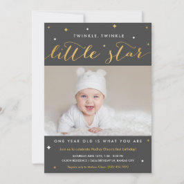 Invitaciones de primer cumpleaños de Twinkle Littl