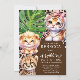 Invitaciones de primer cumpleaños de WIld