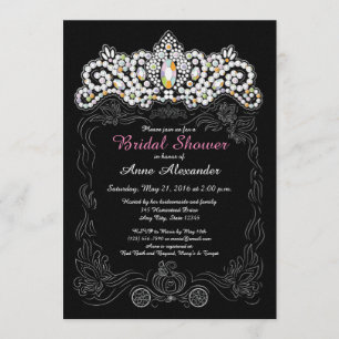 Invitaciones de princesa Diamond Tiara Bridal