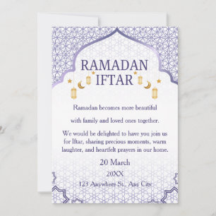 Invitaciones de Ramadan Mubarak – Iftar Familiar E