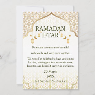 Invitaciones de Ramadan Mubarak – Iftar Familiar E