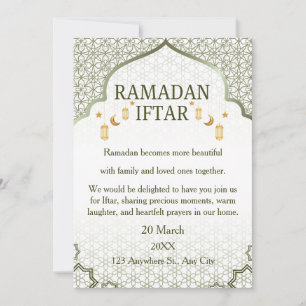 Invitaciones de Ramadan Mubarak – Iftar Familiar E