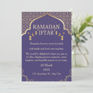 Invitaciones de Ramadan Mubarak – Iftar Familiar E