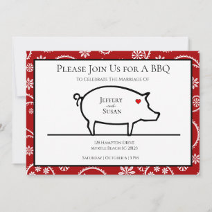 Invitaciones de recepción BBQ