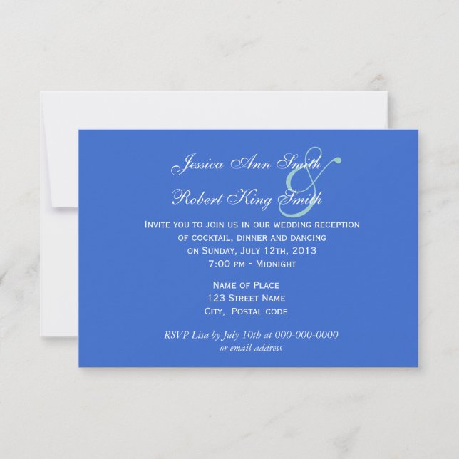 Invitaciones de recepción de boda de flores de iri (Anverso)