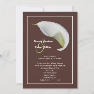 Invitaciones de recepción de boda después de la bo